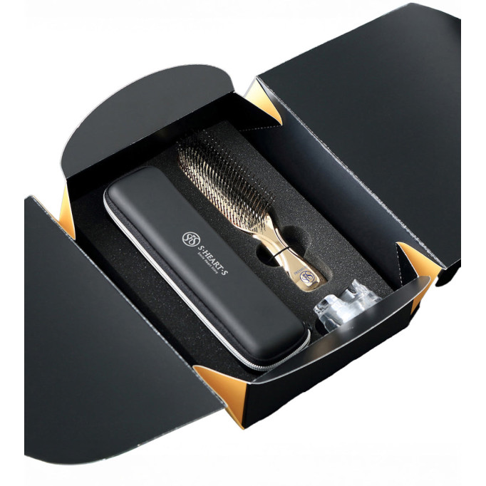 Scalp Brush World Premium Long Champagne Gold Gift Box