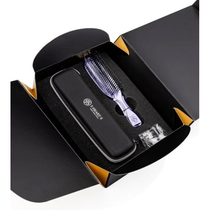 Scalp Brush World Premium Long Purple Gift Box
