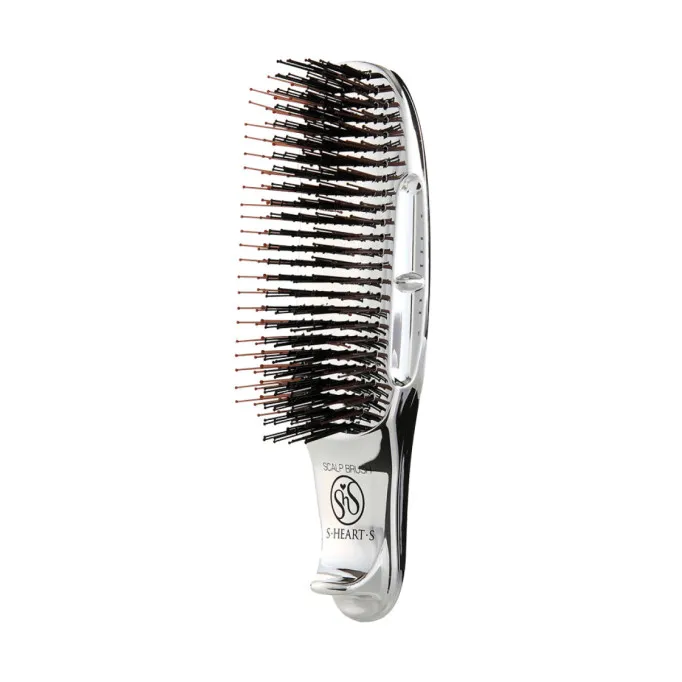 Scalp Brush Plus Short Silver